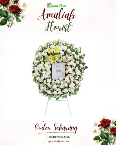 Krans Bunga Duka Cita di Hotel Tugu Malang